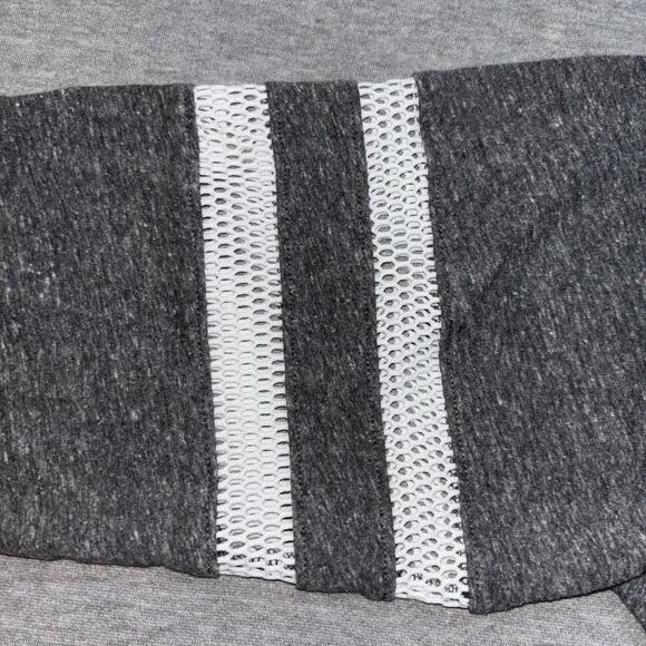 Victoria’s Secret PINK Marled Gray & Gold Sequin Bling Pullover Mesh Long Sleeve - Picture 5 of 8